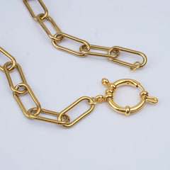 Anchor Clasp Necklaces Stainless Steel Heavy Duty Chain Necklace For Women