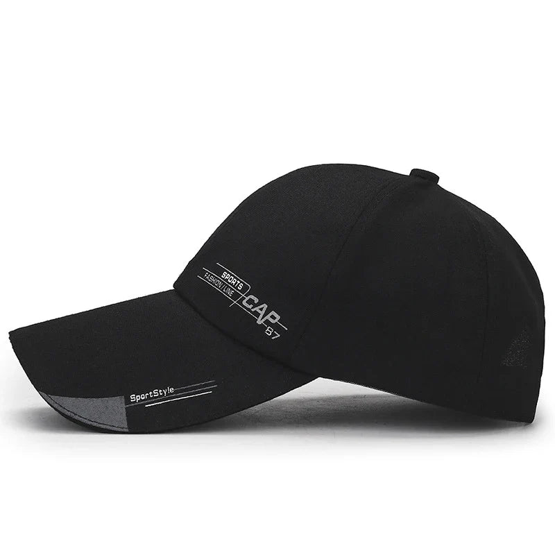 2024 Sports Cap Mens Hat For Fish Outdoor Fashion Line Baseball Cap Long Visor Brim Shade Snapback Sun Hat Bone Gorras Casquette