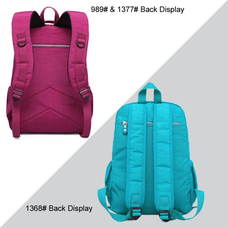 TEGAOTE Aesthetic School Backpacks for Teenagers Girl 2024 Nylon Waterproof Travel BackPack Purse Women Laptop Bagpack Mochila
