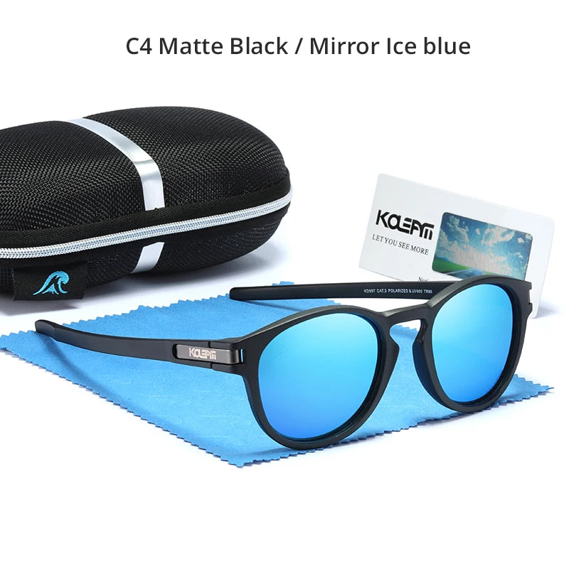 Sunglasses Men Flexible TR90 Frame Keyhole Bridge Mirror Coating