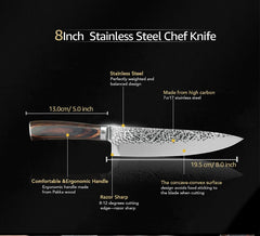 Kitchen Chef Knife 8 inch 7CR17 440 High Carbon Stainless Steel Fish Meat Cleaver