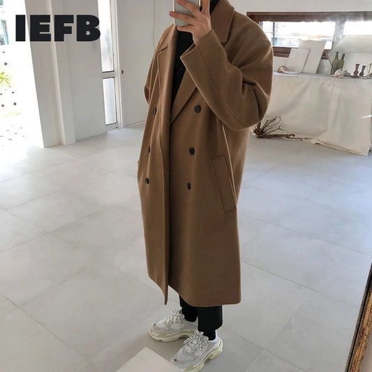 Autumn Winter Medium Length Coat Thickened Fashionable Woolen Coat