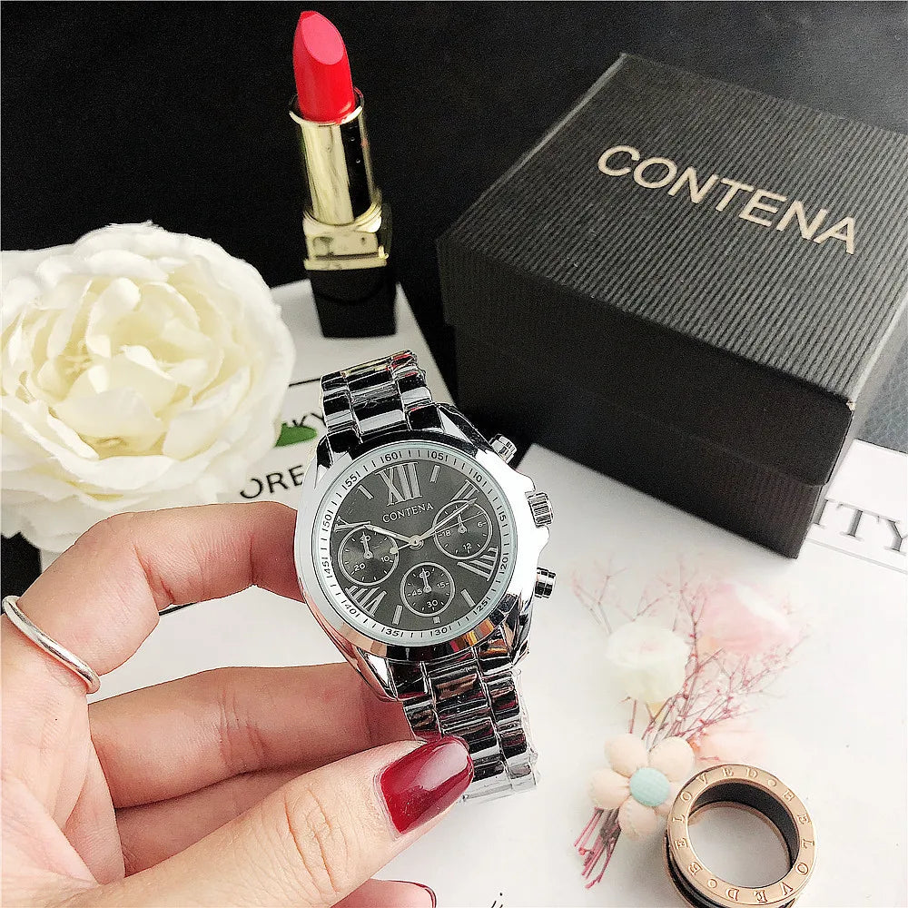 New Creative Watch Women Watches Luxury Rose Gold Quartz Ladies Watches Stainless Steel Bracelets Wristwatches Reloj Mujer