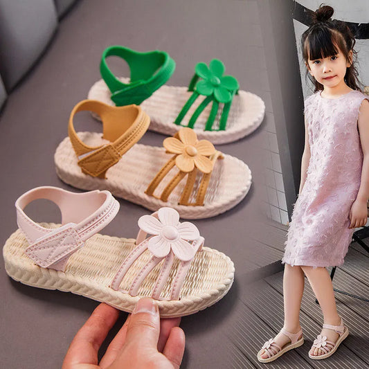 Girls Sandals 2020 Summer New Children's Fashion Soft Bottom Princess Shoes Little Girl Baby Shoes Wild Style