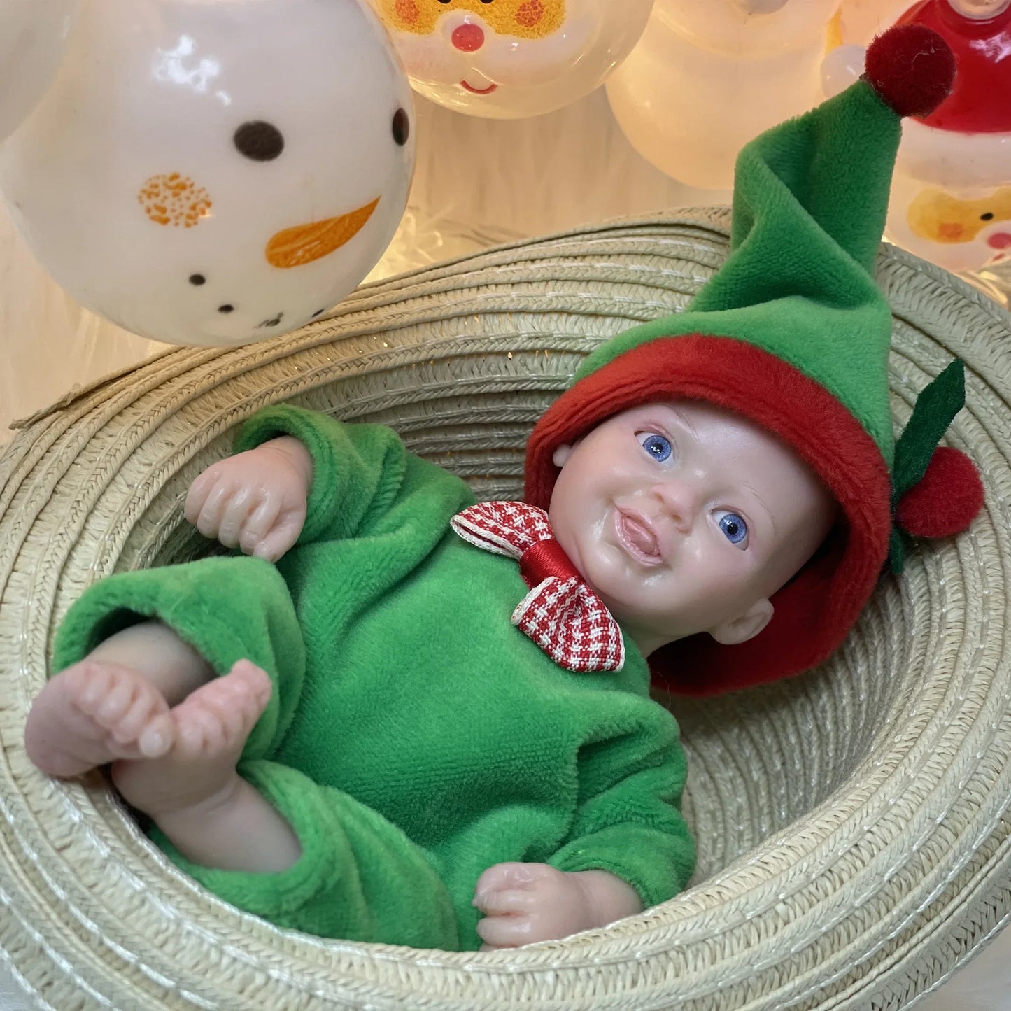AnjoDoll Lovely 6 Inch Palm Newborn Babies Full Body Silicone Boys Reborn Dolls Bebe Reborn Corpo De Silicone Inteiro
