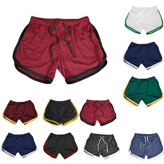 Men's Sports Gym Athletic Shorts Middle Trousers Elastic Band Sports Man