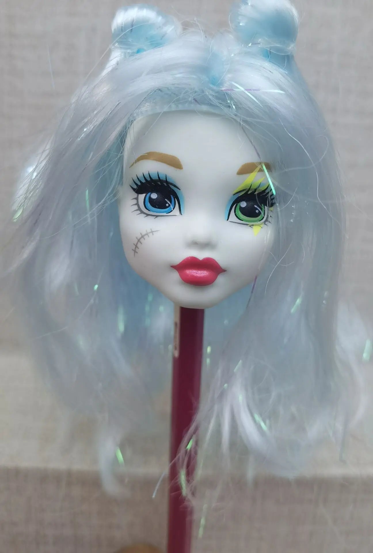 Wig For Doll Toy Head Princess Doll Head Candy Color DIY Toy Wig Children Birthday Gift Black Purple Pink Green Gold 1/6 1/4 Wig