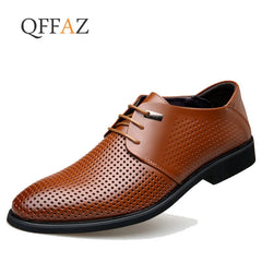 Summer Men Hollow Out Men Formal Shoes Men Genuine Leather Quality Shoes