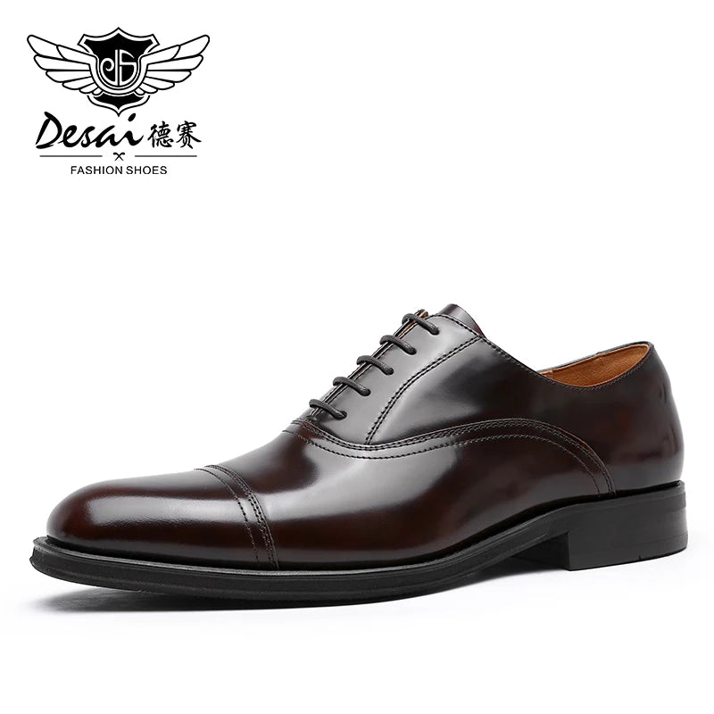 DESAI Men Shoes Brand Oxfords Genuine Leather Italian Business Classic Formal Men Dress Shoes For Men New Design Footwear