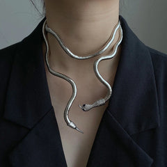 Jewelry Snake Necklace Personality Design Soft Metal Necklace