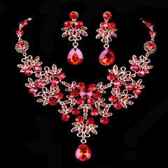 Multiple Colors Water Drop Wedding Bridal Formal Party Prom Jewelry Sets