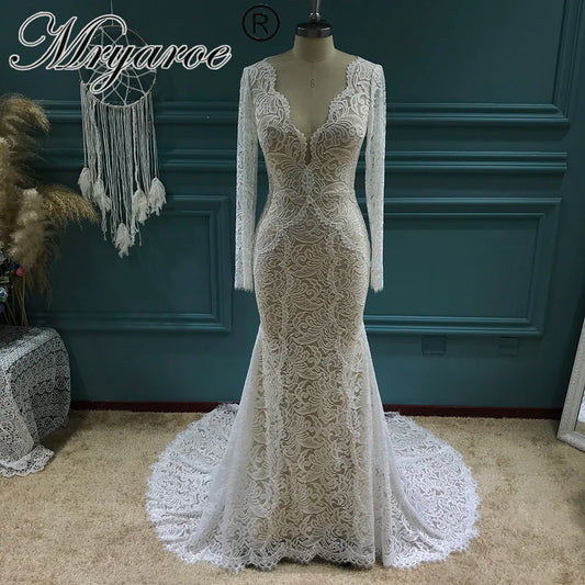 White Bridesmaid Dresses: Mermaid Wedding Dress Flexible Boho Bridal Gowns