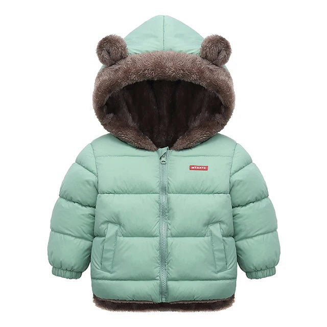 Winter Kids Thicken Jackets For Girls Coats Boys Jackets Plus Cashmere Jackets