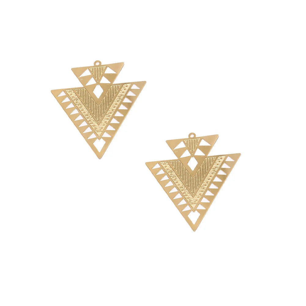 4pcs Gold Stainless Steel Filigree Earring Charm Pendants Connectors for Earring DIY Jewelry Making Supplies wholesale