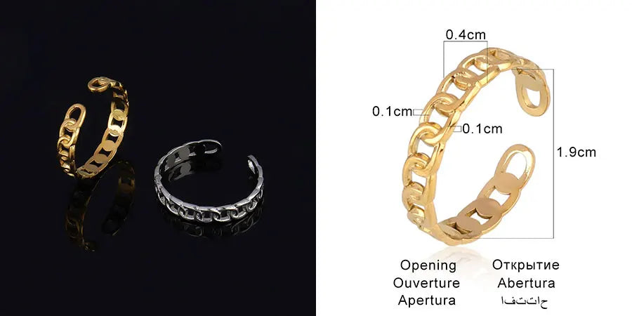 Fashion Euramerican Gold Colour Ring Rings Women Ring Stainless Steel Ring Woman