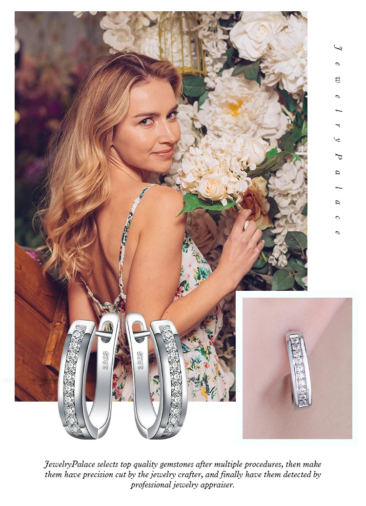 JewelryPalace Solid 925 Sterling Silver Wedding Engagement Ring for Woman