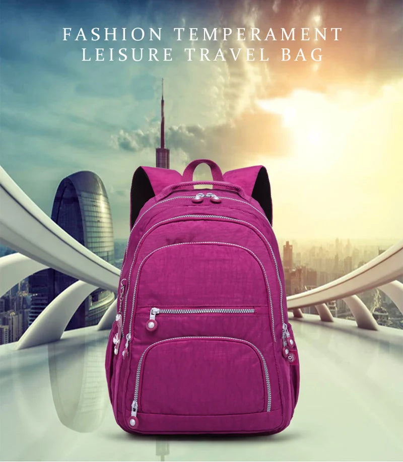 TEGAOTE Aesthetic School Backpacks for Teenagers Girl 2024 Nylon Waterproof Travel BackPack Purse Women Laptop Bagpack Mochila