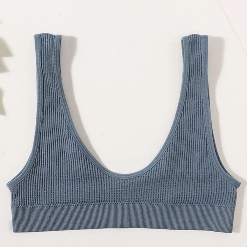 Women Seamless Bras Deep-U Shape Push Up Brassiere Small Cup Bralette