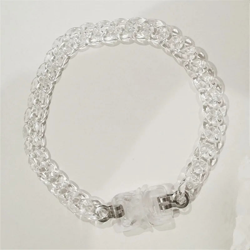 EDY 21SS Hip Hop Punk  PVC Letter Logo Buckle Bracelet For Men Women Girls Jewelry