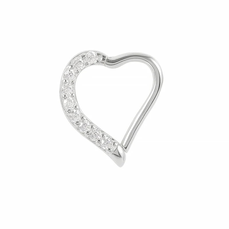ROXI Multible Crystal Hoop Earrings for Women 2021 925 Sterling Silver Ear Nose Jewelry Earrings Heart Round joyas de plata 925