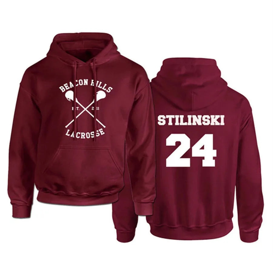 Teen Wolf Hoodies STILINSKI 24 LAHEY 14 MCCALL 11 Fashion Print Streetwear Men