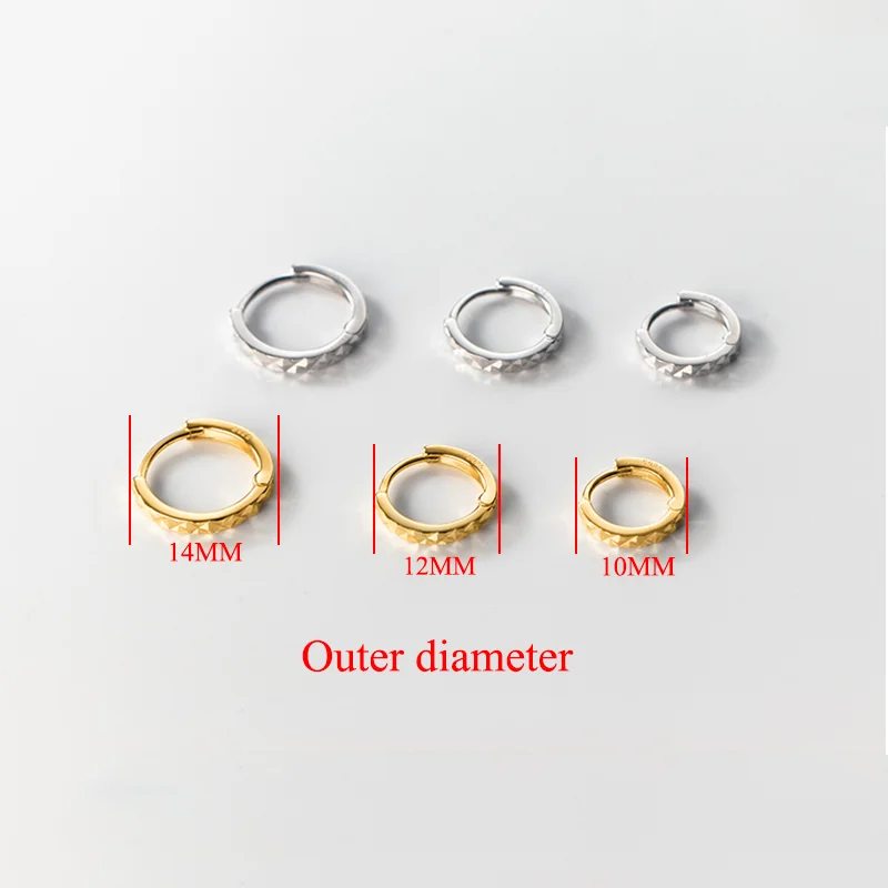WANTME 925 Sterling Silver Simple Geometric Car Flower Circle Charm Earrings Fashion Gothic Wedding Piercing Hoop Jewelry Female