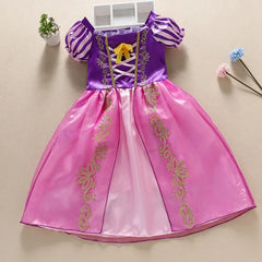 Children Princess Fancy Costume Girls Rapunzel Anna Dress Kids Christmas