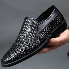 Spring Men Loafers Leather Men Shoes Summer Hollow Breathable Oxfords Man