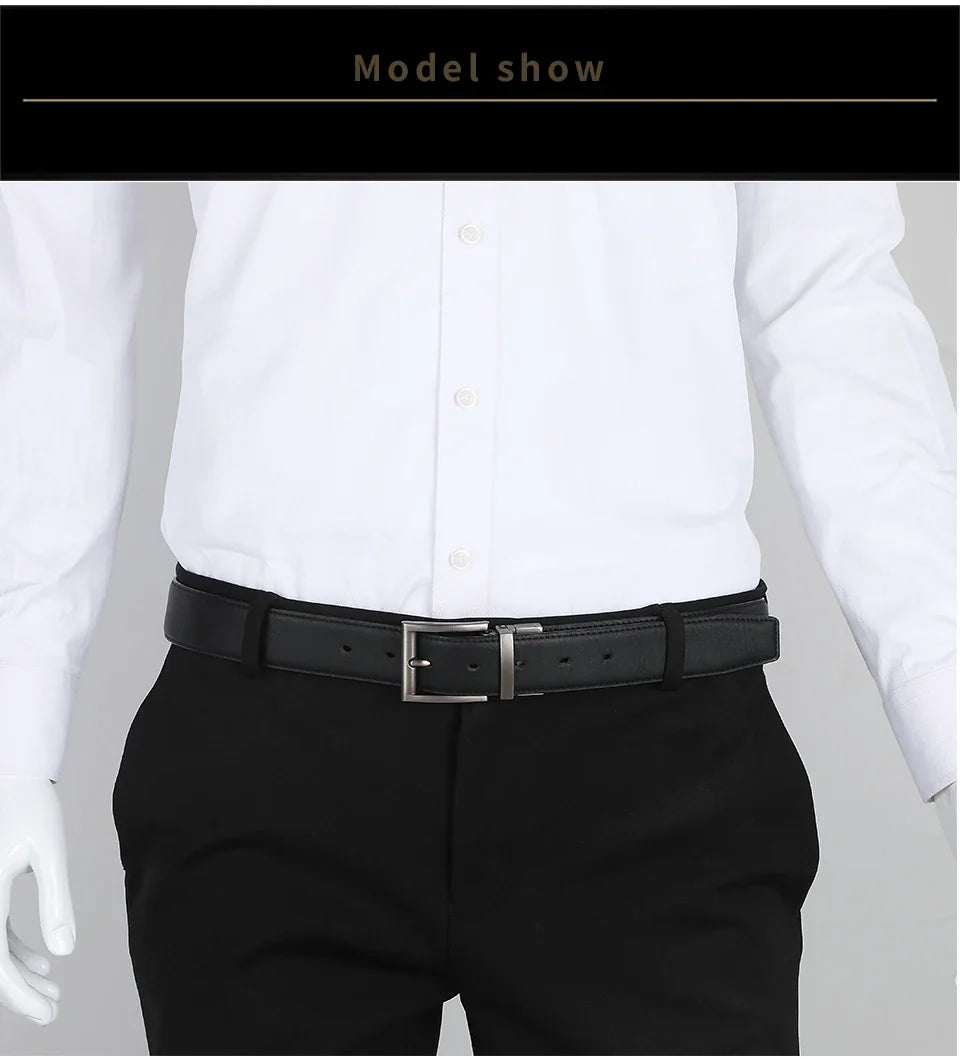 Men Reversible Casual High Quality Belt Man Genuine Leather Belt Male Strap Luxury Trouser Jeans Dress Belt For Men