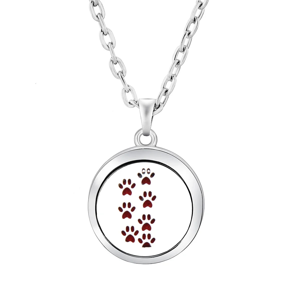 New Stainless Steel Fashion Tree Of Life  Aromatherapy Necklace Essential Oil Diffuser Perfume Locket Pendant Women Jewelry Gift