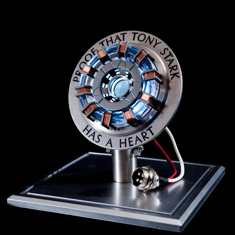 Avenger Iron Man Mk1 Arc Reactor Tony Stark Heart Of Mark Figure Led Light Model Superhero 1:1 Cosplay Toys Chest Lamp Kids Gift