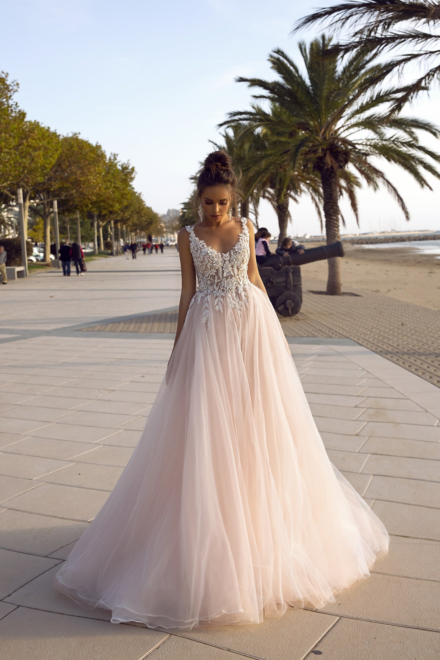White Bridesmaid Dresses: Wedding Dress Blush Pink Tulle A Line Princess