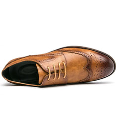 Fotwear Men Brogue Shoes Big Size 47 46 Classic Mens Formal Oxfords Leather