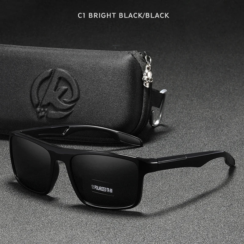 KDEAM Rectangular Ultra Light TR90 Sunglasses Men Polarized Wholesale