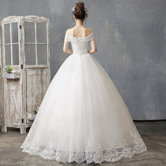 Off The Shoulder Wedding Dress 2023 New Light And Simple Wedding Dress Plus Size Bridal Gown