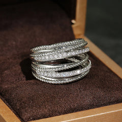 Bridal Marriage Rings Special-interested Dazzling Crystal CZ Stone Simple Stylish