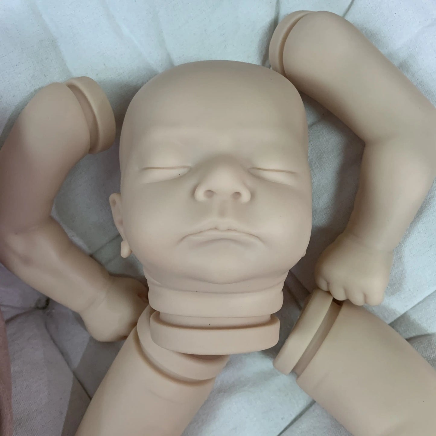 NPK Clearance 19inch Newborn Baby Reborn Doll Kit  Baby Kai Lifelike Soft Touch Fresh color Unfinished Doll Parts