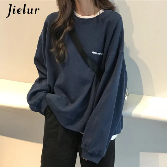 Kpop Letter Hoody Fashion Korean Thin Chic Women's Sweatshirts