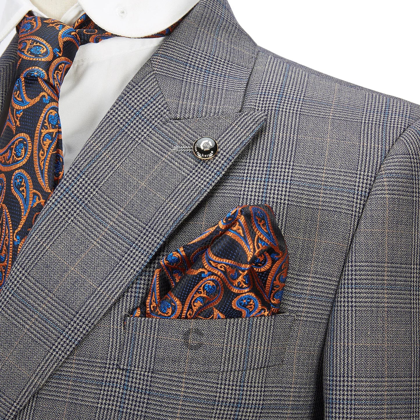 Tuxedo for Mens: Men Suit Tailor-Made Plaid Double Breasted 2 Pieces Blazer Pant