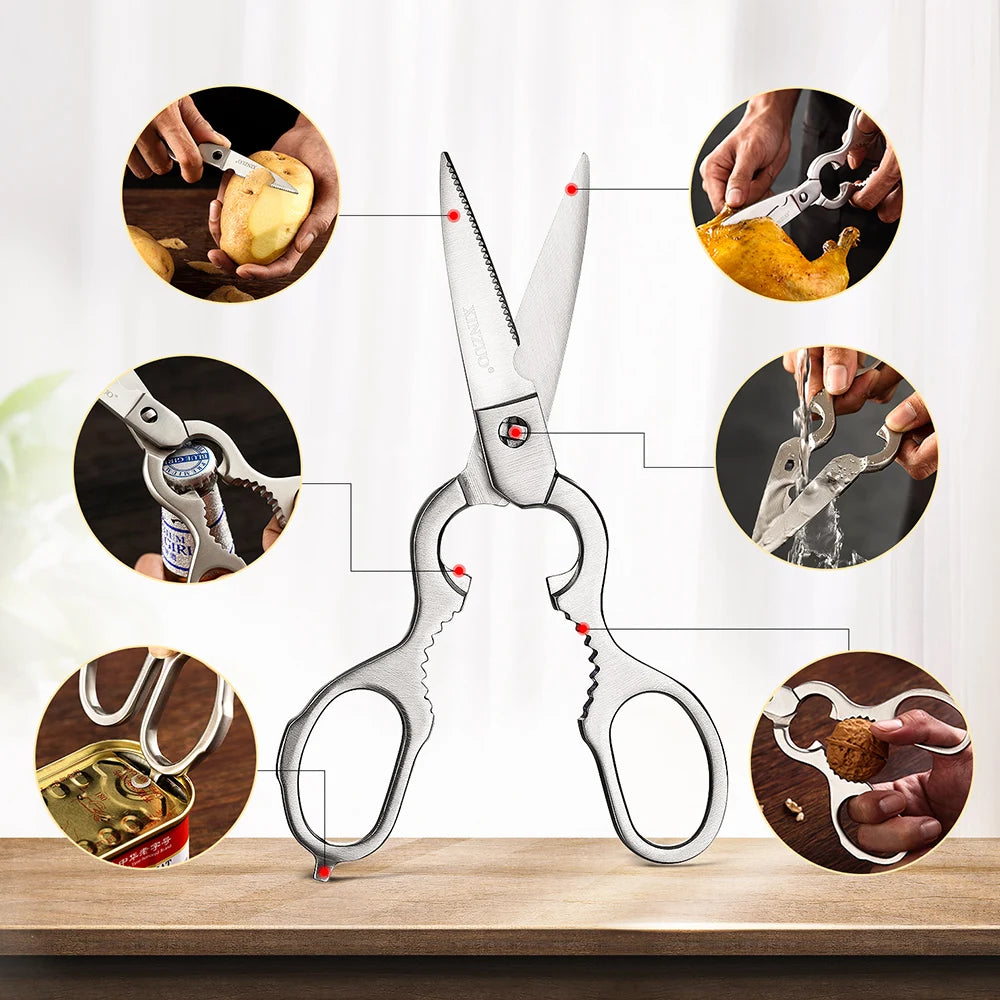 7PCS Kitchen Knife Set Forged German 1.4116 Stainless Steel Sharp Chef