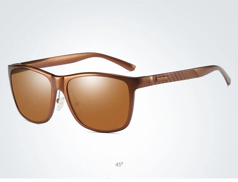 Luxury Aluminum Magnesium Men Polarized Sunglasses High Quality Square Men's Sun Glasses Cool Mirror Blue Driving Glasses