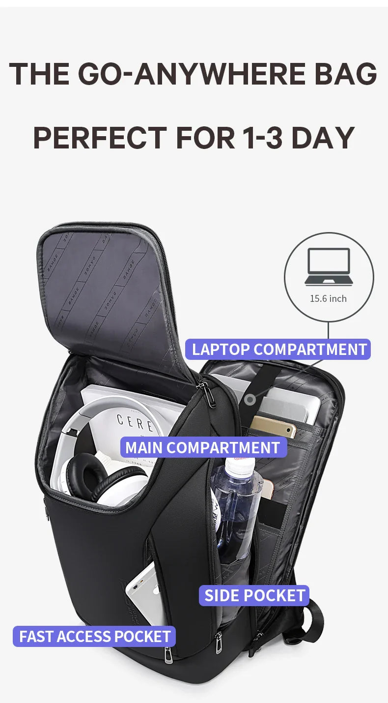 BANGE USB Charging Waterproof Laptop Backpack 17 Computer Bag Travel Business Hiking Backpacks School Back Pack Mochila For Men