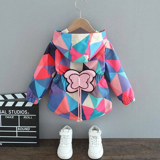 Baby Girls Jacket Cute Cartoon Animals Boy Windbreaker Coat Hooded Zipper Outerwear Coats