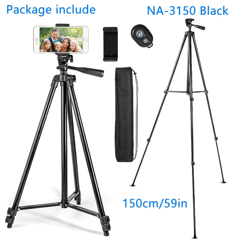 Tripod for Phone 150cm Video Recording Phone Tripod Stand with Bluetooth