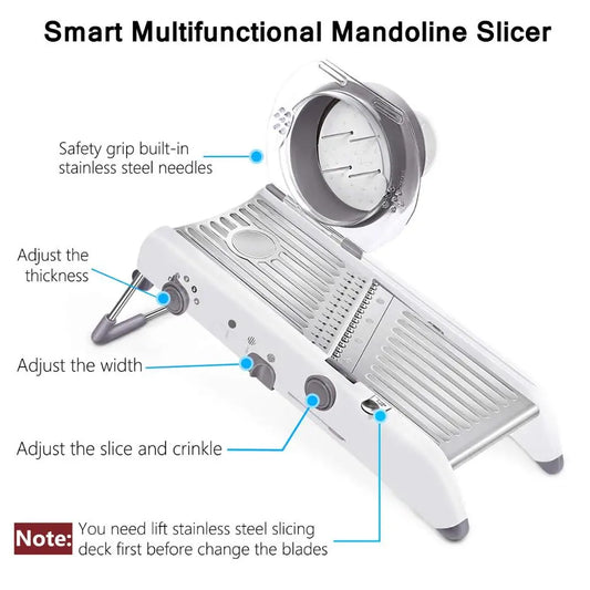 18 Types Adjustable Mandoline Slicer Stainless Steel Vegetable Julienne