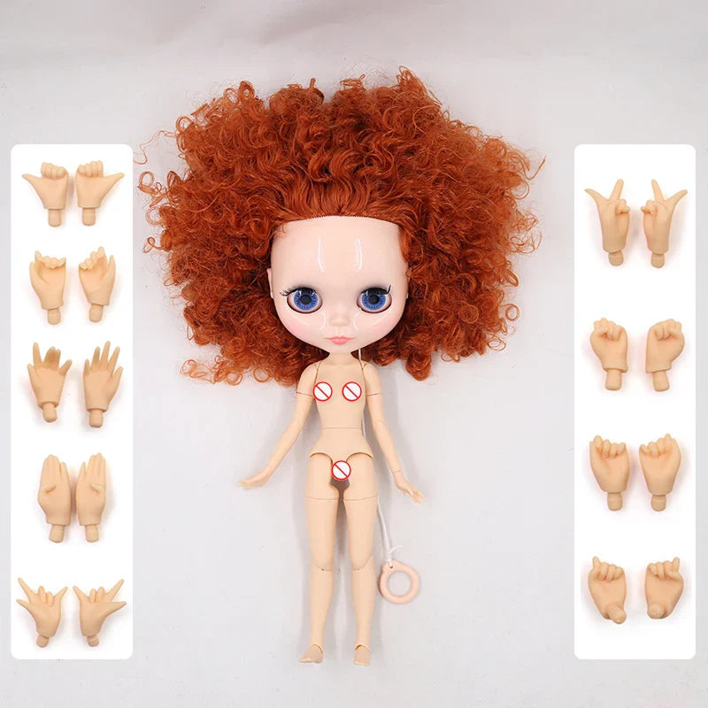 ICY DBS Blyth Doll 19 Joints Body 30CM Doll Matte/Glossy Face Doll with Extra Hands DIY Toy for Girls