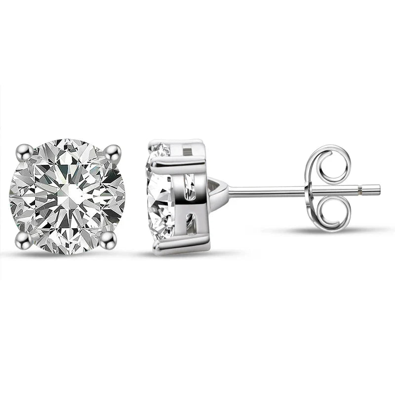 IOGOU 3mm/4mm/5mm/6.5mm/8mm/9mm/10mm/11mm Certified D VVS1 Moissanite Stud Earrings 925 Silver Earrings For Women Men Jewelry