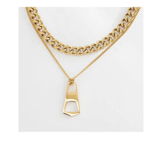 Stainless Steel Necklace Gold Plated Necklaces For Women Punk Style Geometric