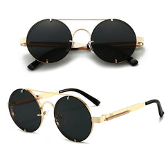 Sunglasses Polarized Men Women Brand Designer Vintage Round Metal Frame