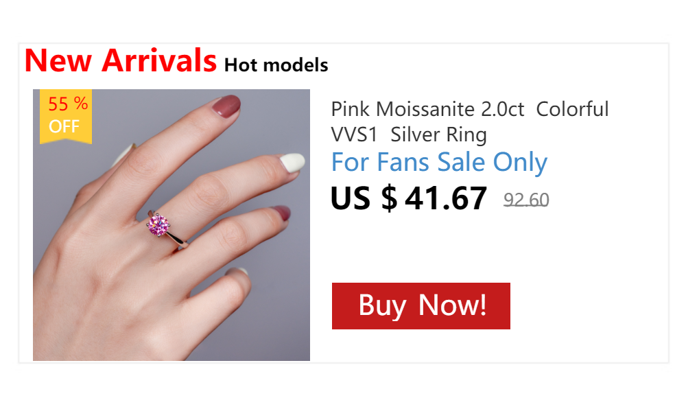 GIGAJEWE Moissanite 0.3ct 4mm Round Cut Blue/Pink/white 925 Silver Ring Diamond Test Passed Fashion Claw Setting Woman Girl Gift